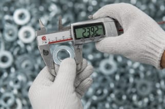 Caliper inspection for washer dimensions