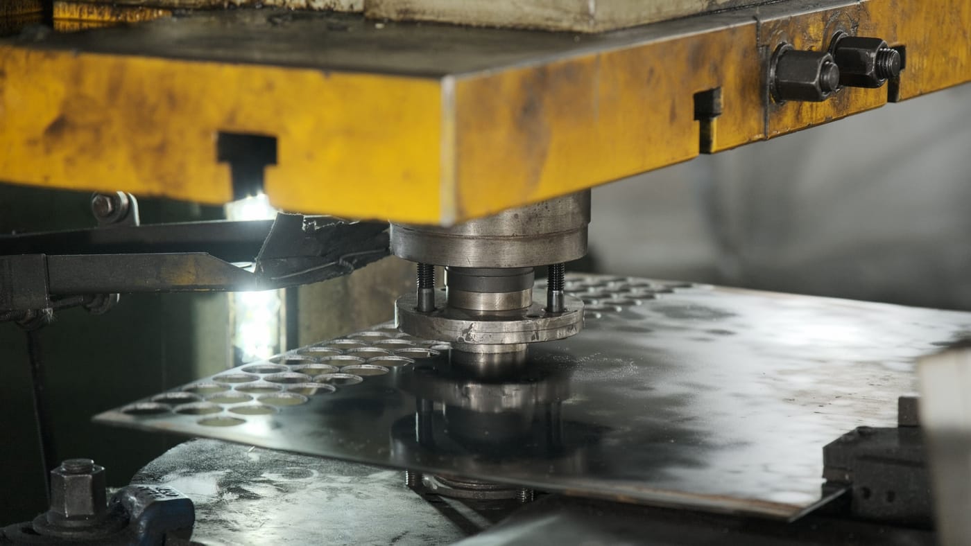 Stamping press line for washer production